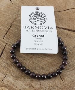 Bracelet Grenat - Perles 6mm, 1 pièce